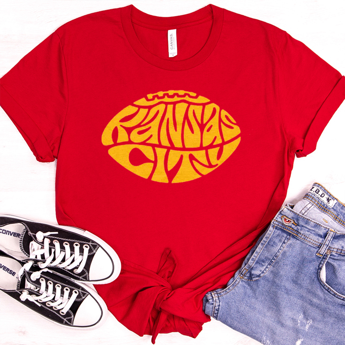 KC Groovy Football Sports Graphic Tee | Superbowl Shirt | Football Tee