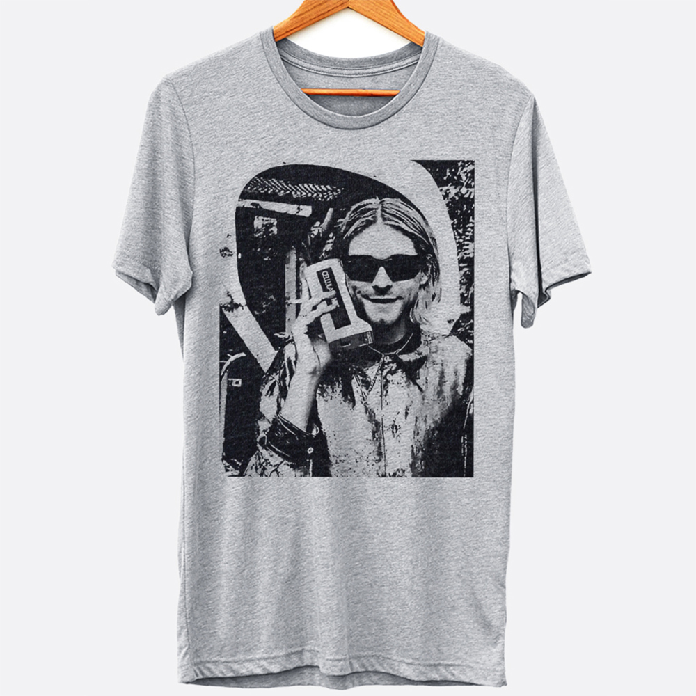 Kurt On Cellphone Nineties Music Graphic tee