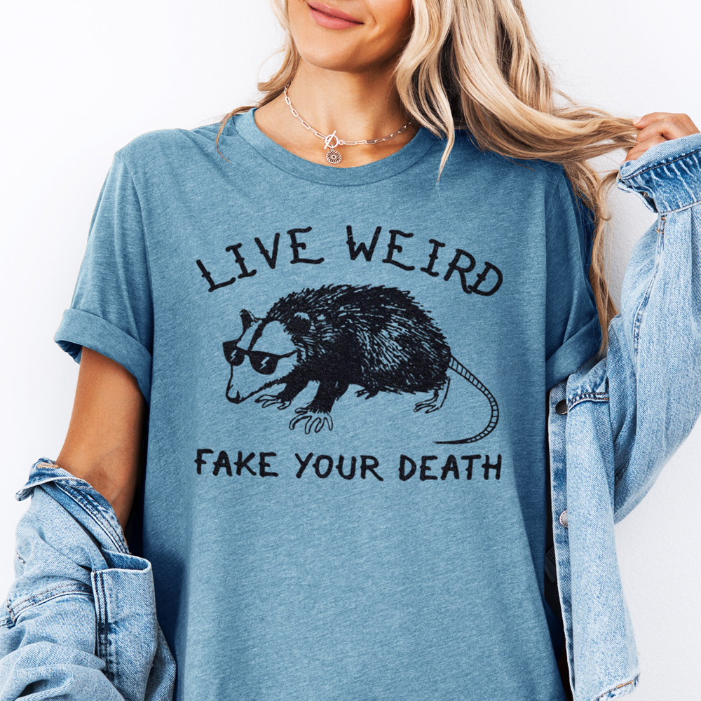 Live Weird Funny Animal Graphic Tee