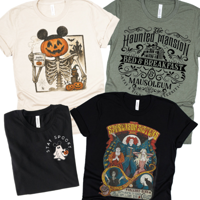 Magical Halloween Movie Haunted Mansion Hocus Pocus Fall & Autumn Graphic Tee | Halloween Shirt