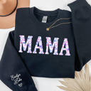  Personalized Mama Watercolor Floral Graphic Sweatshirt | Custom GiGi Mimi Mom Aunt Mama Shirt | Mother's Day Shirt