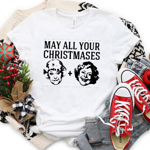 May All Your Christmases Be White Funny TV Show Christmas Graphic Tee