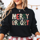  Merry And Bright Wrapped Like A Gift Christmas Graphic Sweatshirt