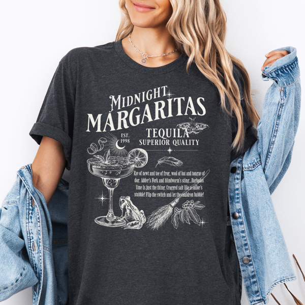 Midnight Margaritas Practical Magic 90's Witch Halloween Movie Graphic Tee