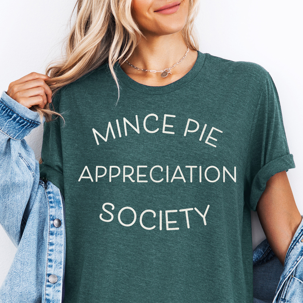 Mince Pie Appreciation Society Thanksgiving Christmas Dessert Graphic Tee