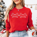  Mini Gingerbread Men Dancing Christmas Graphic Sweatshirt