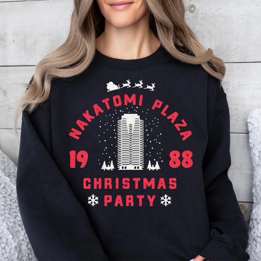 Nakatomi Plaza Christmas Party Movie Graphic Sweatshirt