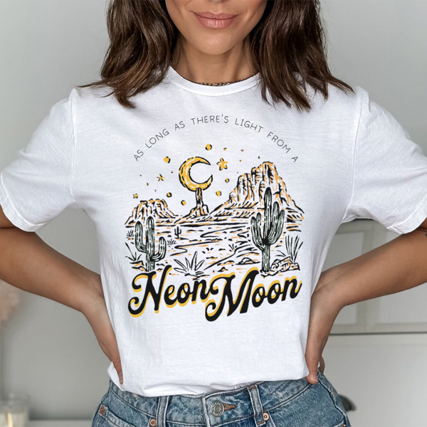 Neon Moon 90's Country Music Concert Graphic Tee