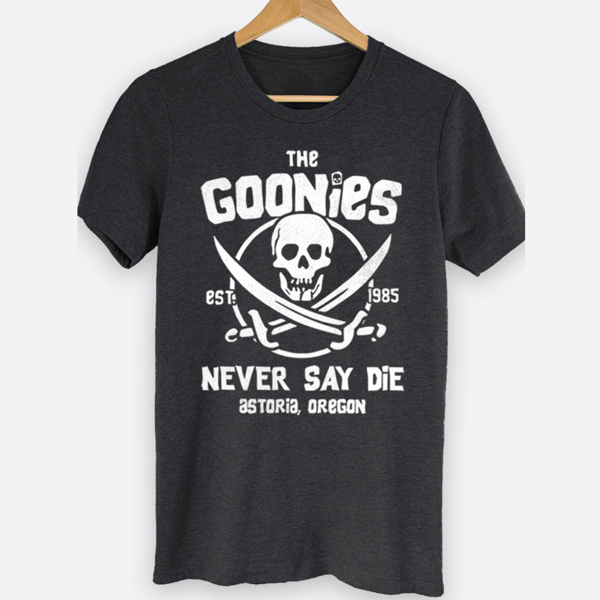 The Goonies Never Say Die 80's Throwback Scary Movie Graphic Tee