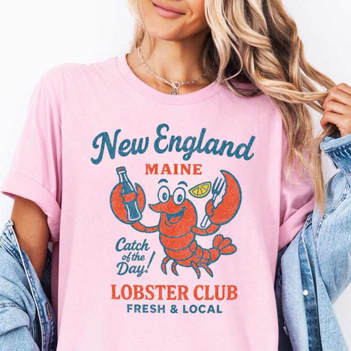 New England Lobster Summer Ocean Funny Vacation Graphic Tee | Summer Tee