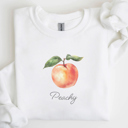  Peachy Fun Fruity Graphic Sweatshirt