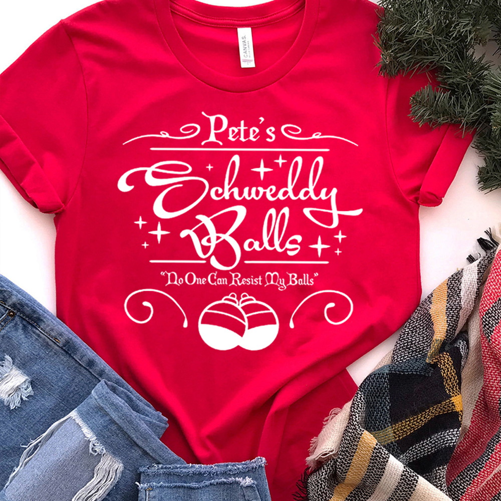 Pete's Schweddy Balls Funny Christmas Graphic Tee