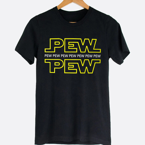 Pew Pew Star Wars Movie Funny Graphic Tee