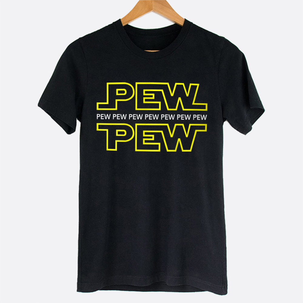 Pew Pew Star Wars Movie Funny Graphic Tee