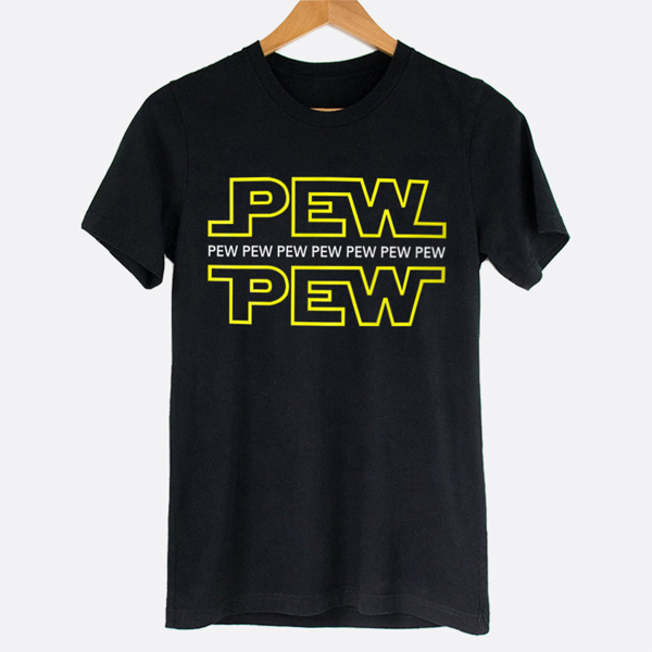 Pew Pew Star Wars Movie Funny Graphic Tee