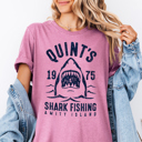  Quints Shark Fishing Jaws Throwback Movie Graphic Tee