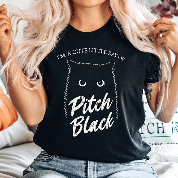 I'm A Cute Little Ray Of Pitch Black Halloween Graphic Tee