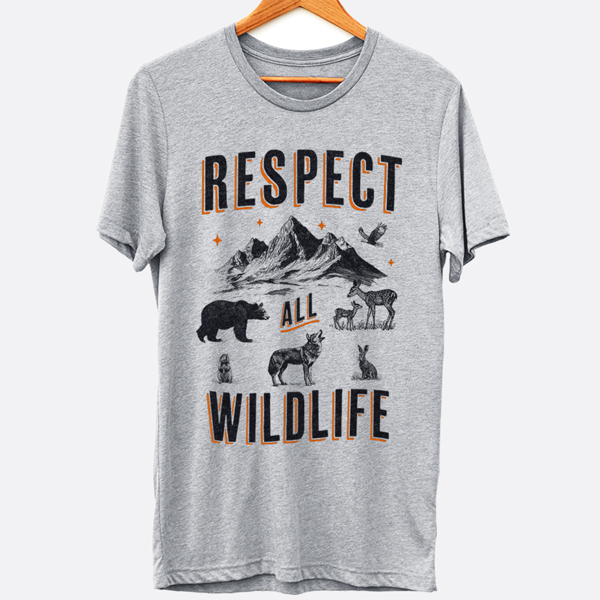 Respect All Wildlife Animals Graphic Tee