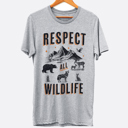  Respect All Wildlife Animals Graphic Tee