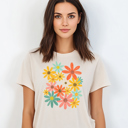  Retro Floral Daisy Vintage Flower Happy Graphic Tee | Floral Shirt