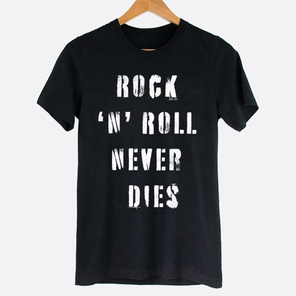 Rock 'N' Roll Never Dies Music Graphic Tee