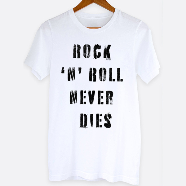 Rock 'N' Roll Never Dies Music Graphic Tee