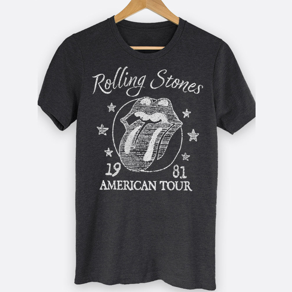 The Stones 1981  Classic Rock Throwback Music Concert Graphic Tee