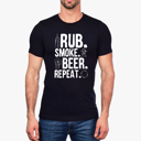  Rub Smoke Beer Repeat Funny Grilling Graphic Tees