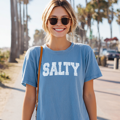 Salty Funny Beach Ocean Summer Vacation Graphic Tee | Summer Shirt