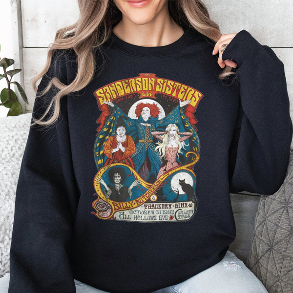 The Sanderson Sisters Live Hocus Pocus Halloween Movie Graphic Sweatshirt