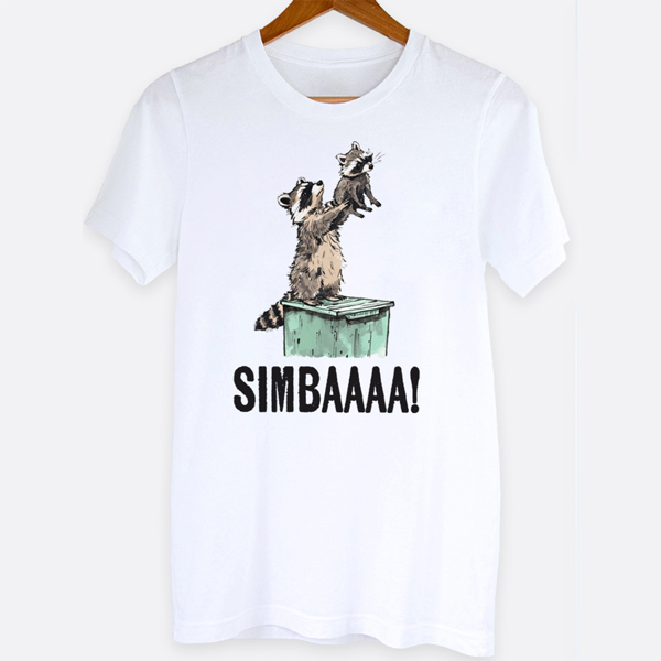 Simba Raccoon Funny Graphic Tee