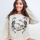  Tis The Season To Be Spooky Dancing Skeletons Halloween Graphic Sweatshirt