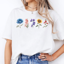  Small Wildflowers Floral Graphic Tee | Gardening Shirt | Sunflower Tee