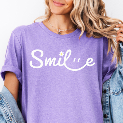 Smile Happy Daisy Graphic Tee