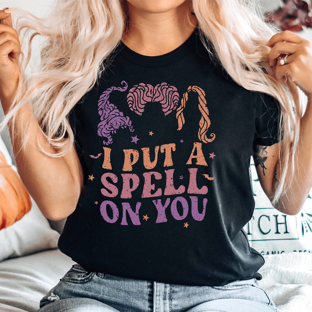 I Put A Spell On You Hocus Pocus Halloween Graphic Tee