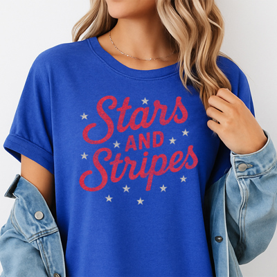 Stars & Stripes Patriotic USA America Graphic Tee | 4th Of July Tee