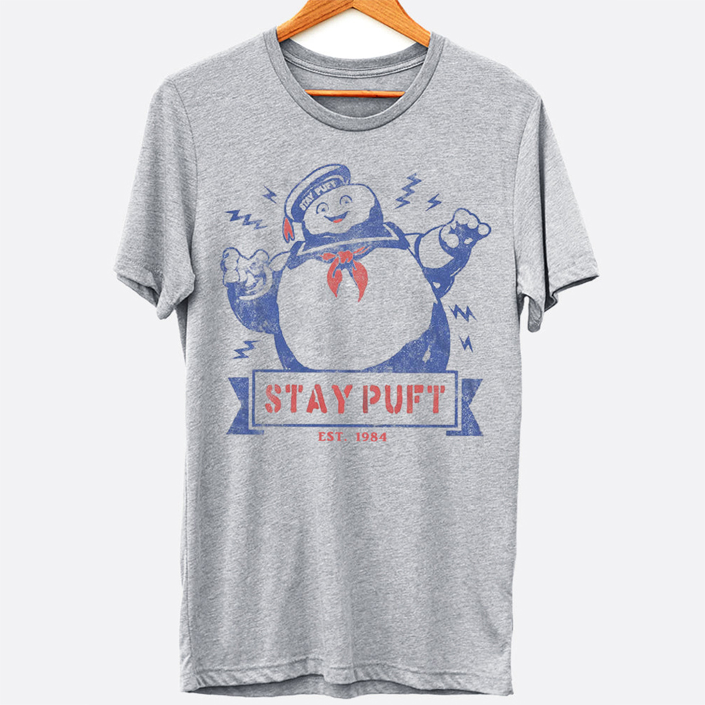 Stay Puft Marshmallow Ghostbustes 80's Movie Graphic Tee