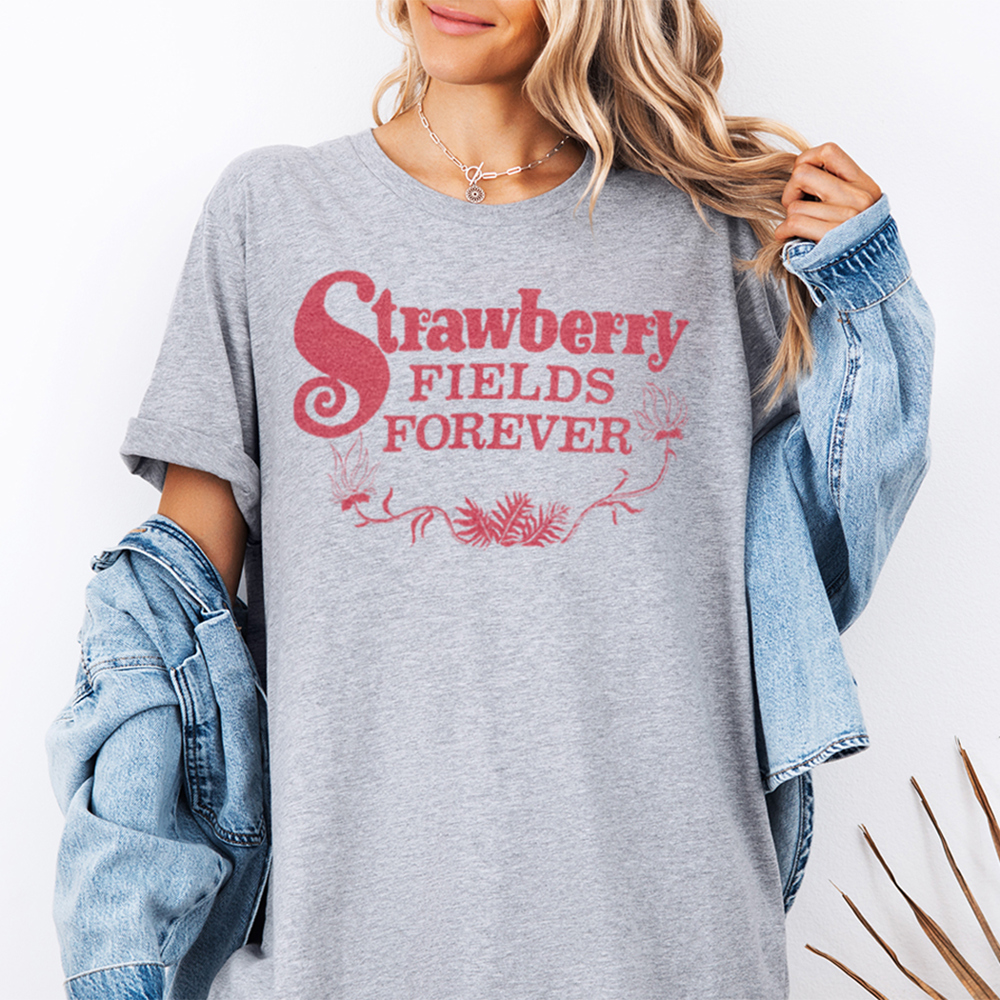 Strawberry Fields Beatles Music Graphic Tee