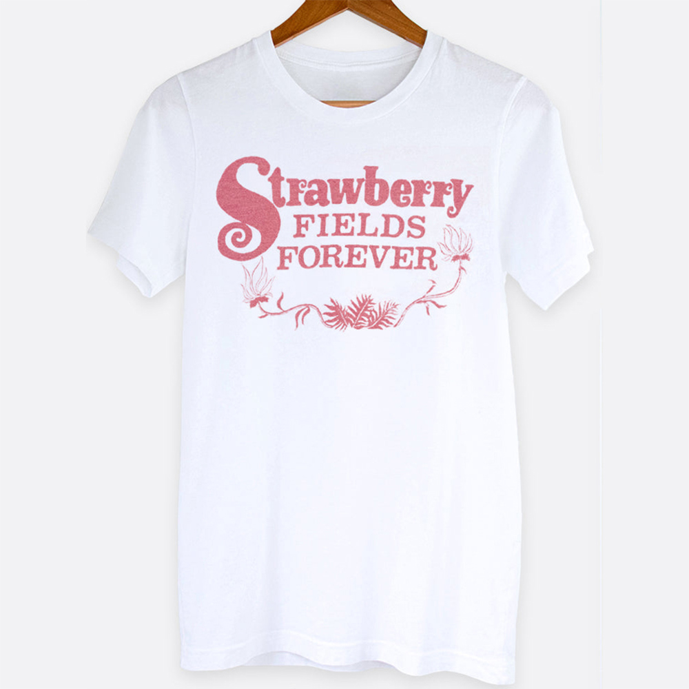 Strawberry Fields Beatles Music Graphic Tee