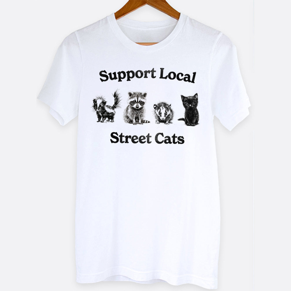 Support Local Street Cats Animal Graphic Tee