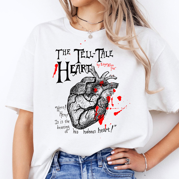 The Tell Tale Heart Edgar Allen Poe Halloween Graphic Tee