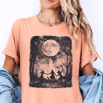 Dancing Witches Fall & Autumn Graphic Tee | Halloween Shirt