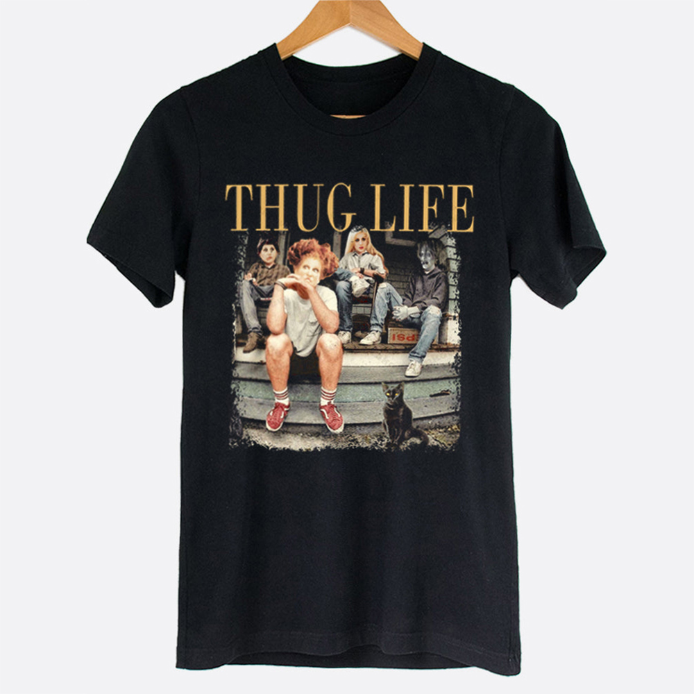 Thug Life Hocus Pocus Sanderson Sisters 90's Witch Halloween Movie Graphic Tee