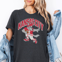  Vintage Kansas City Football Mascot Sports Graphic Tee