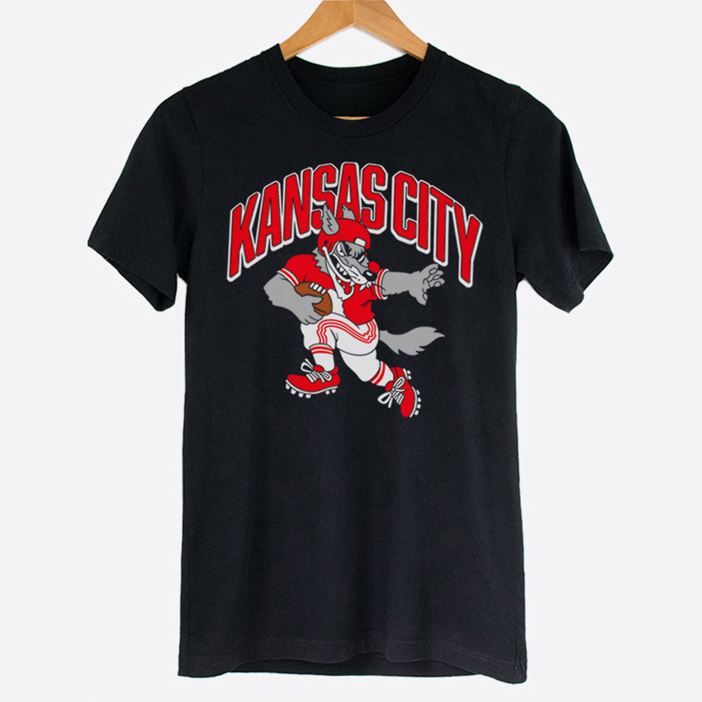 Vintage Kansas City Football Mascot Sports Graphic Tee