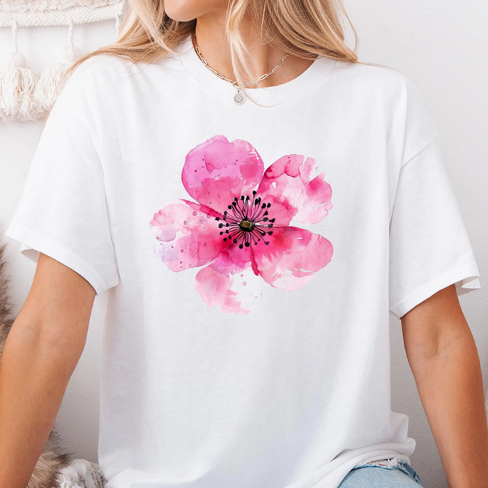 Watercolor Flower Graphic Tee | Floral Shirt | Gardening Tee