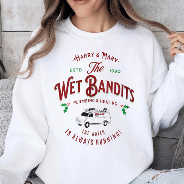 Harry And Marv Wet Bandits Home Alone Christmas Movie Graphic Sweatshirt