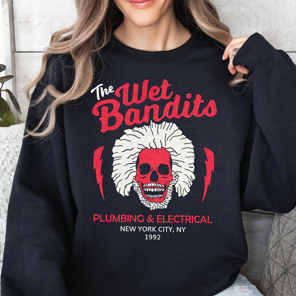 The Wet Bandits Funny Christmas Graphic Sweatshirt