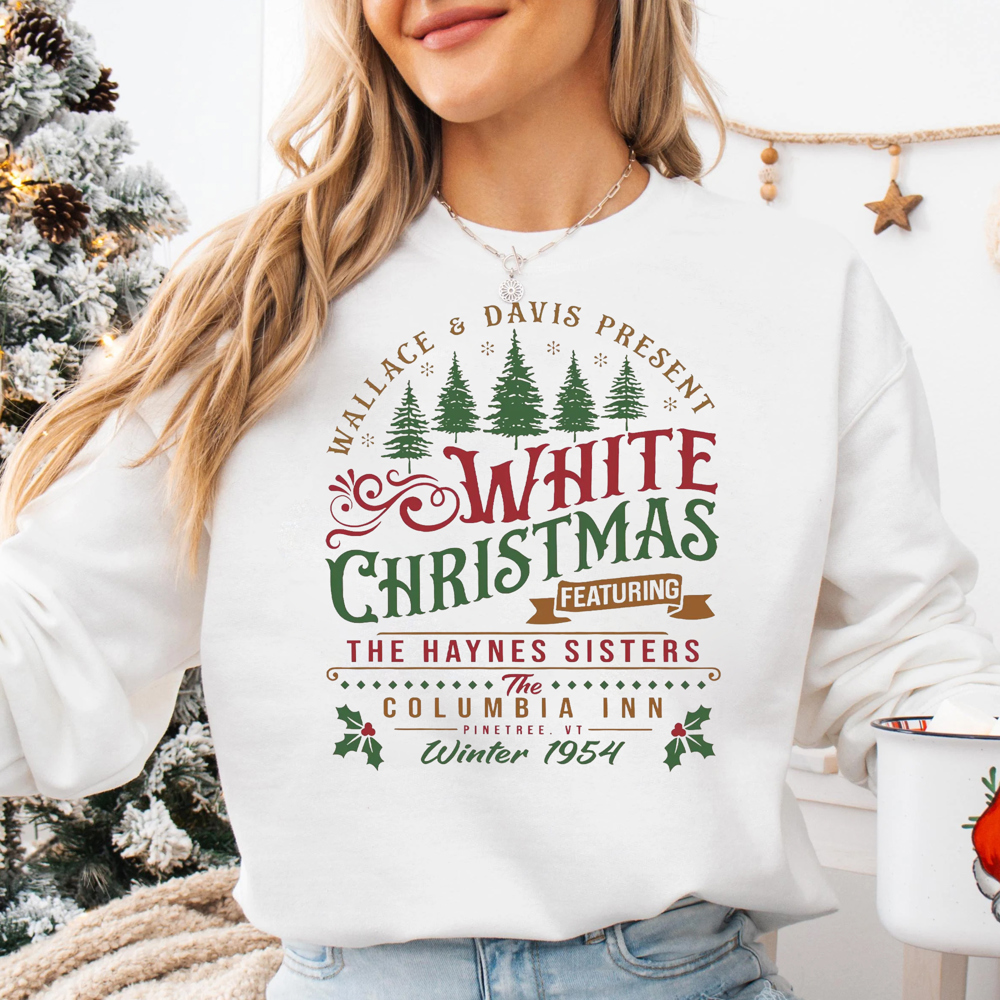 White Christmas Classic Movie Graphic Sweatshirt