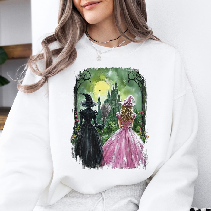 Wicked Witch Emerald City Wizard Of Oz Watercolor Graphic Sweatshirt